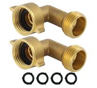 Brass Hose Connector, Elbow Coupler, Leak Proof Irrigation Fitting with Metal Build, Heavy Duty Water Pipe Adapter, Secure Control with Strong Design, Garden Repair Tool for Outdoor Use