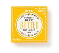 Brass Monkey I Knew It Wasn't Butter Cross Stitch Kit