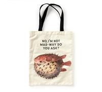 Brass Monkey Judgy Fish Canvas Tote