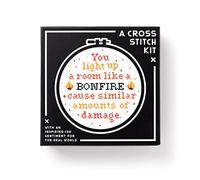 Brass Monkey Like a Bonfire Cross Stitch Kit
