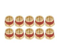 Brass Pipe Fitting Reducer | 1/2 to 3/8 NPT Thread Adapter, 1200psi Pressure Rating | Leak - Protective Bushing for Water/Oil/Gas Lines | 10Pcs Set, CA360 Brass