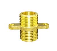 Brass Pipe Nipple Fitting with Fixing Bracket Quick Coupler Adapter 1/2" BSP Male To Male