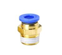 Brass Pneumatic Fitting PC6-01 Quick Air Hose Connector One-Touch Coupling | Effortless one-touch connect/disconnect for air hoses. Minimizes pressure loss. Bulk pack of 500 for workshops.