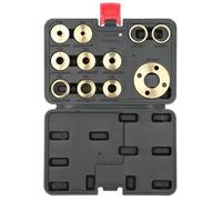 Brass Router Template Guide Kit 11Pcs | 8 Guides 10-30mm for Hinge Routing/Dovetailing/Pattern Milling | with Lock Nuts & Adapter for Accurate Woodworking