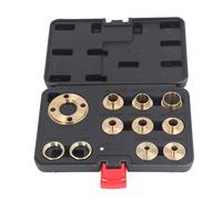 Brass Router Template Guides Set Premium Durable Router Bushing Kit for Woodworking Trimming Machine with 8 Sizes Locking Nut Adapter Storage Box