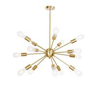 Brass Sputnik lampadario 8 Luce Mid -secolo Lampada Moderna soffitto Filo Oro Illuminazione Sospensione Industriale per Soggiorno Sala Pranzo a Base di Camera da Letto Realizzata in Chi