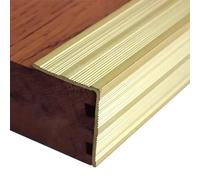 Brass Stair Nosing 1m - Anti-Slip Edge Trim for Wood & Tile Steps(34x30mm)