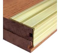 Brass Stair Nosing 1m - Anti-Slip Edge Trim for Wood & Tile Steps(38x29mm)