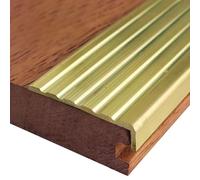 Brass Stair Nosing 1m - Anti-Slip Edge Trim for Wood & Tile Steps(38x8mm)