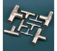 Brass T - type Hose Fittings with Tail:, Various Sizes from 4-25mm, Isometric & Reducing for Stable Connection,Other,8mm,10mm,8mm