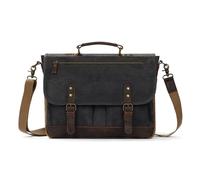 BRASS TACKS Leathercraft Borse messenger vintage per valigetta da uomo, Grigio