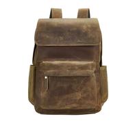 BRASS TACKS Leathercraft Zaino in Pelle Vera Vintage Per Uomo Donna,Zaino Piquadro da Libro per Laptop da 15,6 pollici Impermeabile（Marrone）