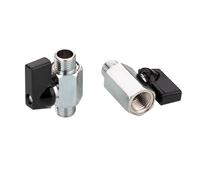 Brass Tap Mini Ball Valve, Shut Off Valve, BSP Threaded, Male to Female, 1/8 ", 1/4", 3/8 ", 1/2"(3/8",Male to male)