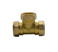 Brass Tee 3 Way Commpression Fitting Union Connector Fit Tube OD 35mm Water Gas Fuel