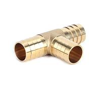 Brass Tee Fitting 3/4 Inch NPT | Barbed Hose Connector for Fuel/Water/Lines | High Pressure Gas Pipe Thread T Adapter | 2 Pack