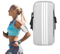 Brassard de Sport, Fascia Braccio per Running, Porta Cellulare Running, Portable Universel Brassard Smartphone de Course per Jogging Fitness All'aria Aperta, Grigio