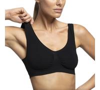 Pompea Brassiere Spalla Larga Microfibra Nero