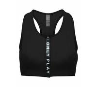 Brassiere sportiva con zip Daisy Nero XS Tinta unita