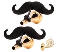 Brasstache - (2-pack) Baffi clip-on per corno francese, XL (confezione da 2, corno francese)