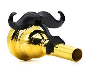 Brasstache - Baffi a clip per bocchino per trombone o eufonio con gambo grande