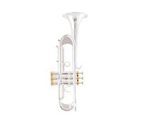 BrassTromba Nuova tromba in Sib tromba composita per strumenti in ottone placcato argento laccato oro di alta qualità(Color:Silver)