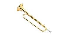 BrassTromba Strumento a tromba in oro laccato in stile professionale con bocchino salva-manodopera 7C. Tromba grande per principianti in si bemolle.