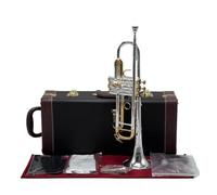 BrassTromba Strumento musicale piatto a tromba in ottone per studenti strumento musicale squisito e durevole con bocchino