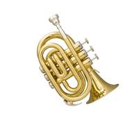 BrassTromba Tromba portatile per strumento musicale squisito e durevole B tromba piatta per strumento in ottone con cornetta tascabile