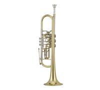 BrassTromba Tromba rotante per strumento in ottone placcato nichel argento laccato in si con custodia bocchino