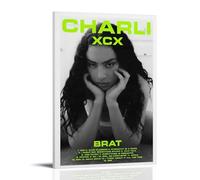 Brat-Charli XCX- Le opere d'arte per pittura a olio sono durevoli, impermeabili e facili da pulire in stanze, salotti, camere da letto, cucine e facili da montare; stile telaio: 50 x 75 cm