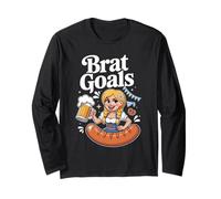 Brat Goals Oktoberfest Divertente Birra Dirndl Maglia a Manica