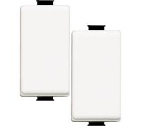 Bratek 2x Invertitore 16A Compatibile Matix BTicino - Sostituisce Invertitore BTicino Matix AM5012 - Made in Europe, Bianco, Illuminabile con LED Aggiuntivo Non Incluso