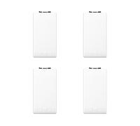 Bratek 4 Interruttori Compatibili Bticino Living Light e International - Interruttore Luce Muro Unipolare Bianco x Supporti B Ticino Livinglight e Living International - Made in Europe