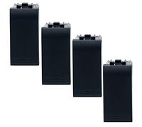 Bratek 4 Interruttori Compatibili Bticino Living Light e International Nero - Interruttore Luce Muro Unipolare Grigio Antracite x Supporti B Ticino Livinglight e Living International - Made in Europe