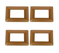 BRATEK 4 placchette interruttori luce compatibile con bticino matix, Placca matix 3 moduli compatibile, placche matix per frutti elettrici (Bronzo)