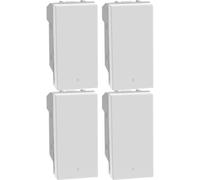 Bratek 4X Deviatore Compatibile BTicino Matix GO - Deviatore Unipolare Basculante x Supporti B Ticino MatixGo, Sostituisce JW4003 - Illuminabile con LED Aggiuntivo Non Incluso - Made in Europe