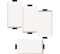 Bratek 4x Interruttore a Pulsante da Muro Bianco Compatibile BTicino Matix - Sostituisce Pulsante BTicino Matix AM5005 Normalmente Aperto - Made in Europe, Illuminabile con LED Aggiuntivo Non Incluso