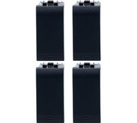 Bratek 4x Interruttore a Pulsante da Muro Nero Compatibile Bticino Living Light e International - Sostituisce Pulsante Bticino Living Light N4005N Normalmente Aperto - Made in Europe