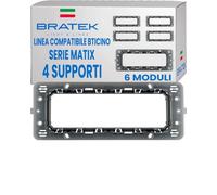 Bratek 4x Supporto 506 Compatibile con BTicino Matix