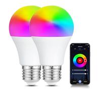 Bratek Lampadina Smart WiFi RGB+CCT E27 11W Potente, Dimmerabile 1050lm Multicolore, Compatibile con Alexa e Google Home, Lampadine LED 220V, Sostituisce 100W Alogene, Set da 2
