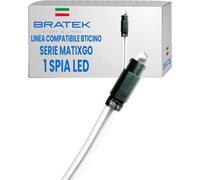 Bratek Spia Led 220v per Interruttore e Pulsante Illuminabile - Spia Led Compatibile BTicino Matix, Matix Go, LivingLight e International - Lucina Universale Bianca 0,5W x Frutti Elettici Illuminabili