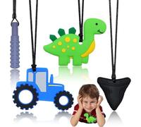 Brateuanoii 4 Pezzi Collana Da Masticare Sensoriale Per Bambini, Dentizione Neonati Giocattolo, Autismo Massaggiagengive, Collana Per Massaggiagengive In Silicone, Sicurezza Del Silicone Alimentare