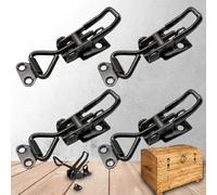 Brateuanoii 4 Pezzi Morsetti a Ginocchiera Regolabili, Toggle Morsetto, Chiusura Rapida, Chiusura a Leva Regolabile In Metallo, Morsetto Piccolo Regolabile, Per Armadi, Cassette, Valigie