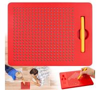 Brateuanoii Magico Gioco Magnetico, 21,5x17,5 cm, Tavola da Disegno Magnetica per Bambini,Tavola Magnetica Disegno con Penna, Bambini Giocattolo Educativo per dai 3 Anni in su(Rosso)