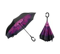 Braty Decorations Ombrello con manico a forma di C, fiore viola, L