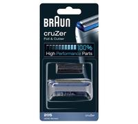 Braun CruZer Testina Di Ricambio 20S Color Argento - Compatibile Con I Rasoi