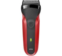 Braun Series 3 300s Rasoio Elettrico Ricaricabile, Rasoio Da Barba Per Uomo, Rosso