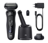 BRAUN 52N7200CC RASOIO REGOLABARBA 3 LAME RIFINITORE BASE RICARICA E PULIZIA AUTOMATICA TESTINA - Rasatura facile e veloce con tecnologia avanzata