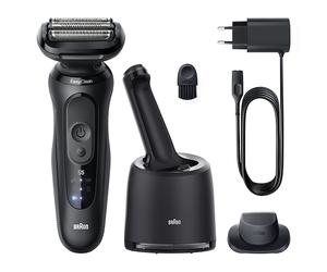 BRAUN 52N7200CC RASOIO REGOLABARBA 3 LAME RIFINITORE BASE RICARICA E PULIZIA AUTOMATICA TESTINA - Rasatura facile e veloce con tecnologia avanzata
