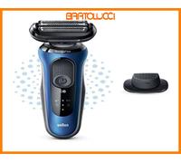 Braun Series 6 61-B1200s Rasoio Trimmer Nero, Blu